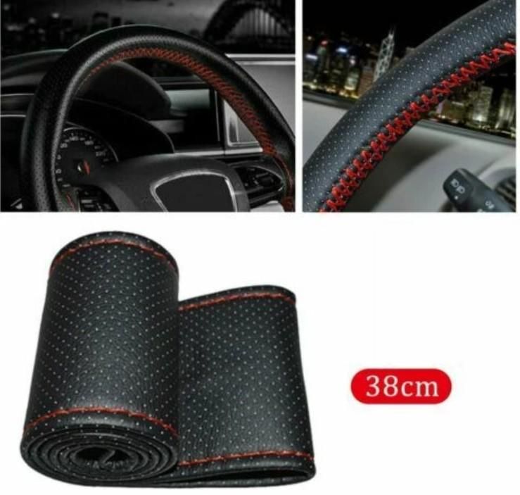 Universal Car Leather Steering Wheel Cover